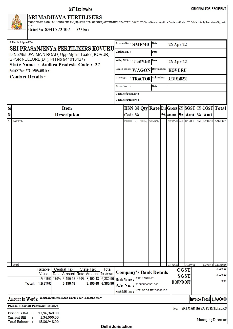 Customized A4 Invoice with Logo – TallyPrime add-on by AK Soft Solutions
